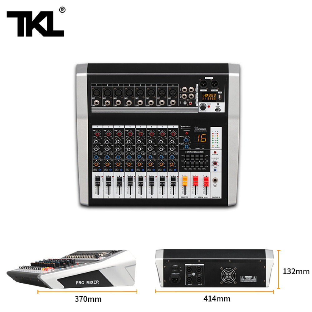 

Профессиональный микшер TKL с усилителем мощности с беспроводным микрофоном