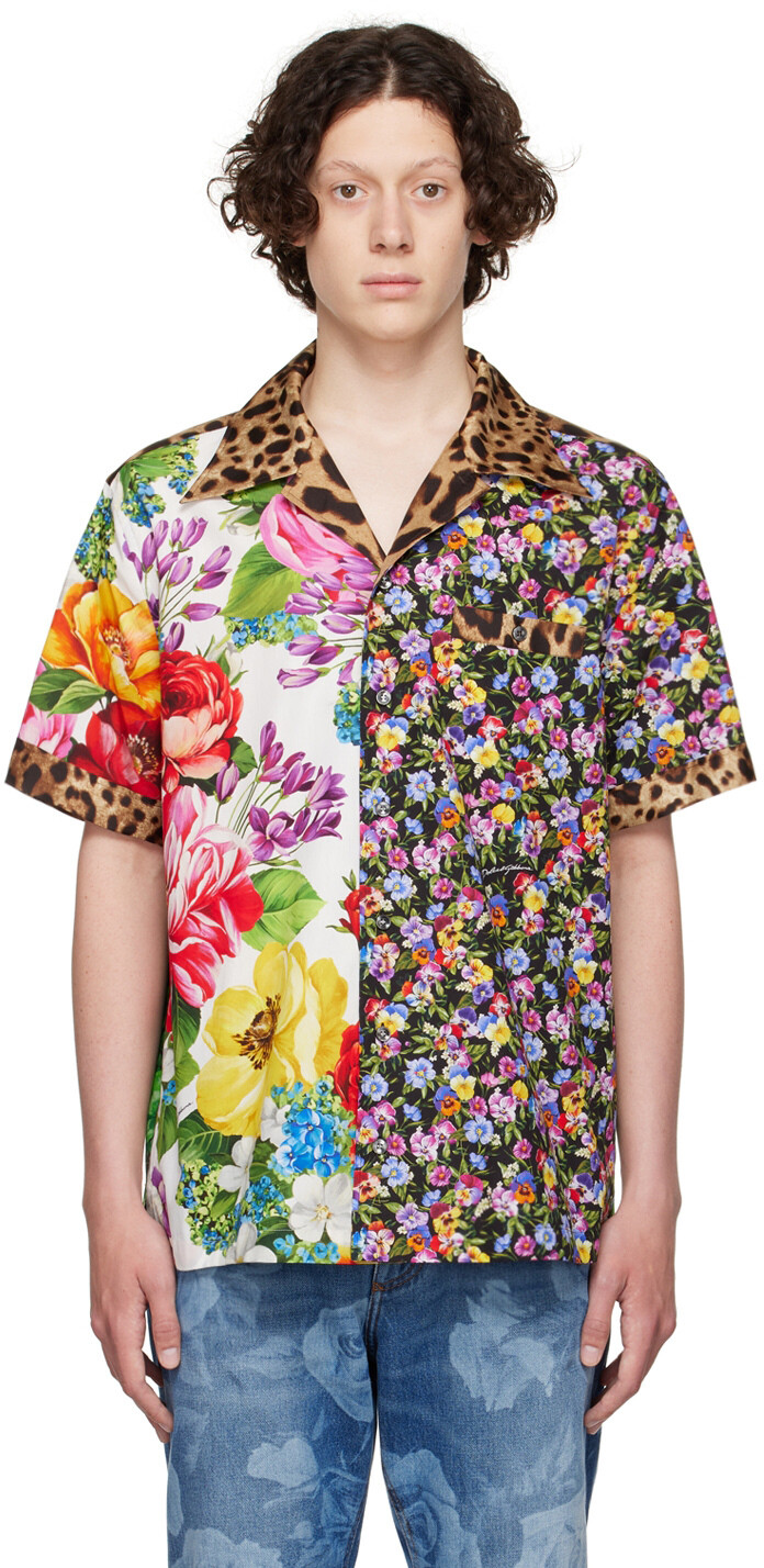 

Многоцветная хлопковая рубашка Dolce & Gabbana