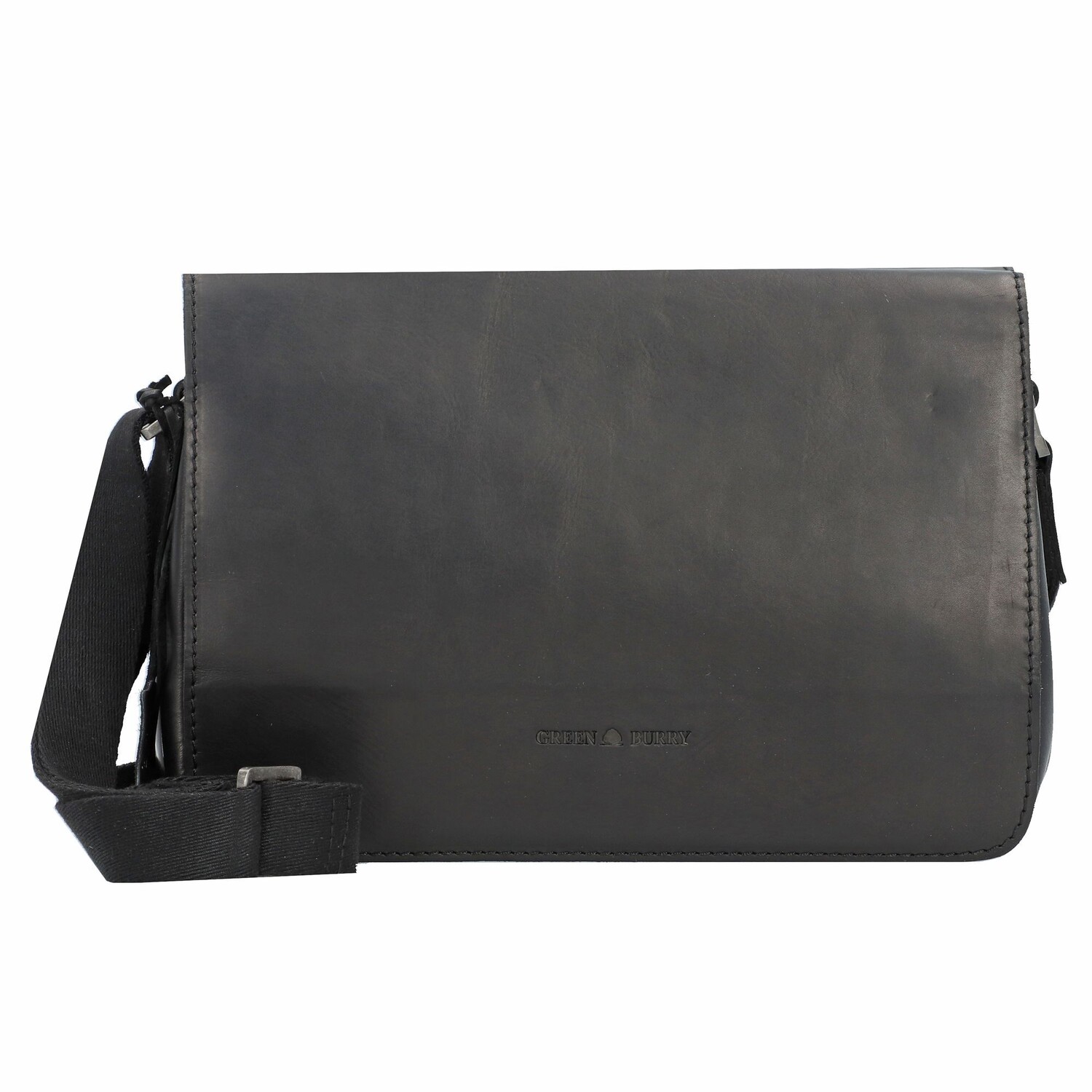

Сумка через плечо Greenburry Pure Black Leder 25 cm, черный