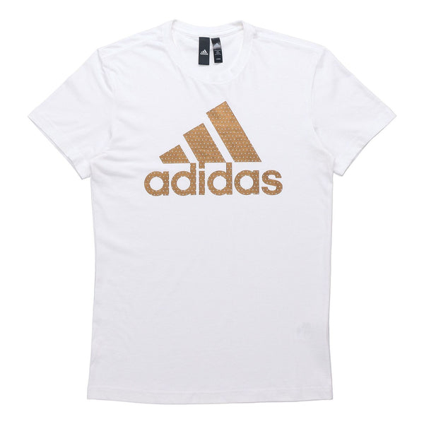 Футболка Adidas Printing Sports Short Sleeve White, Белый medical white coat long short sleeve women