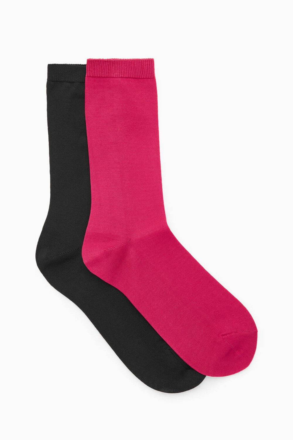 

Носки COS Mercerised Cotton, 2 пары, черный/розовый
