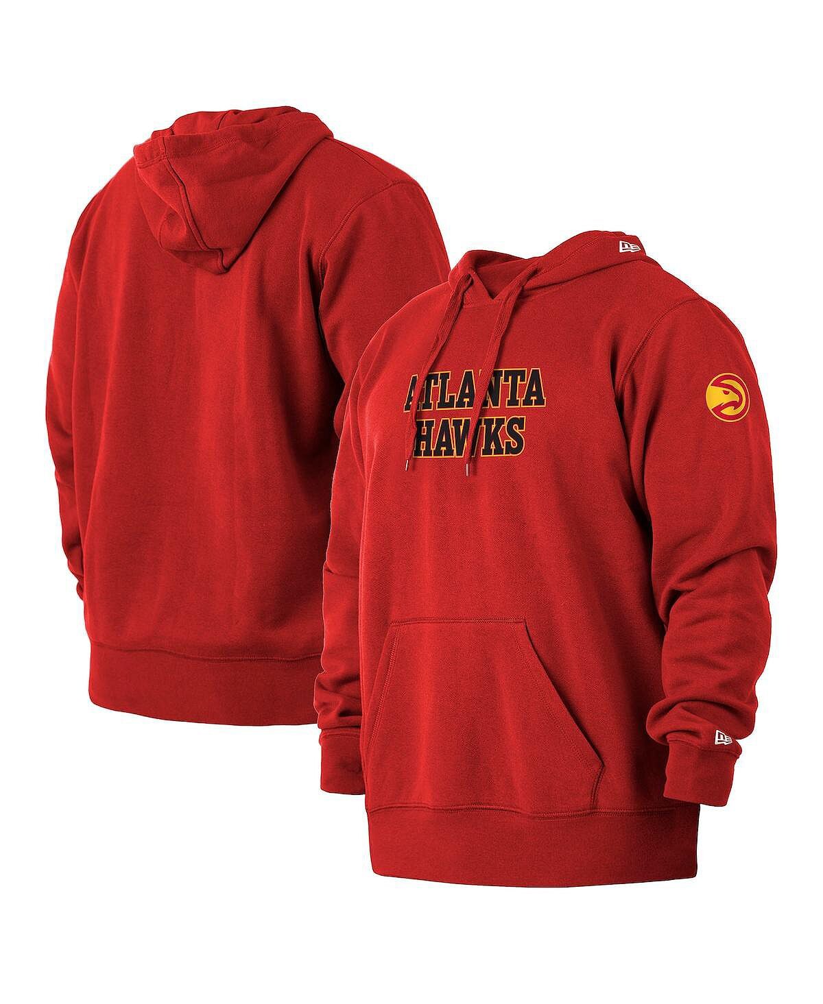 

Мужская красная толстовка с капюшоном atlanta hawks 2021/22 city edition big and tall pullover New Era, красный