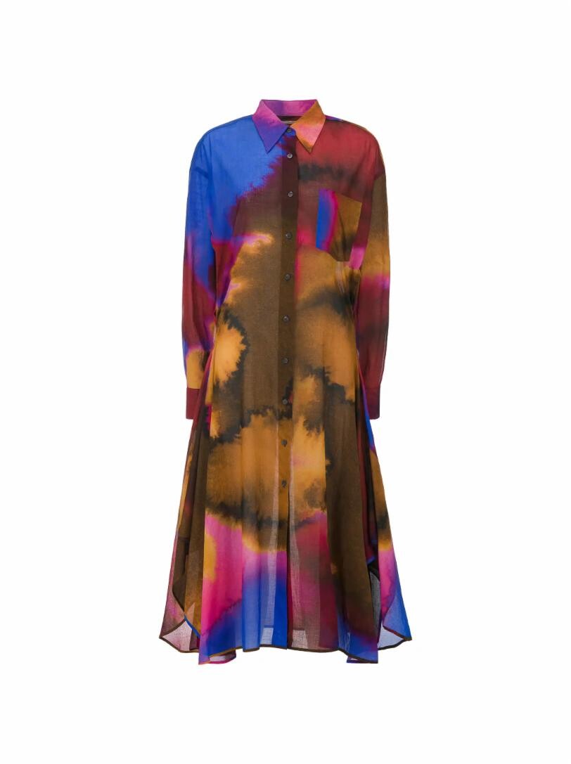 

Хлопковое платье-рубашка Dries Van Noten