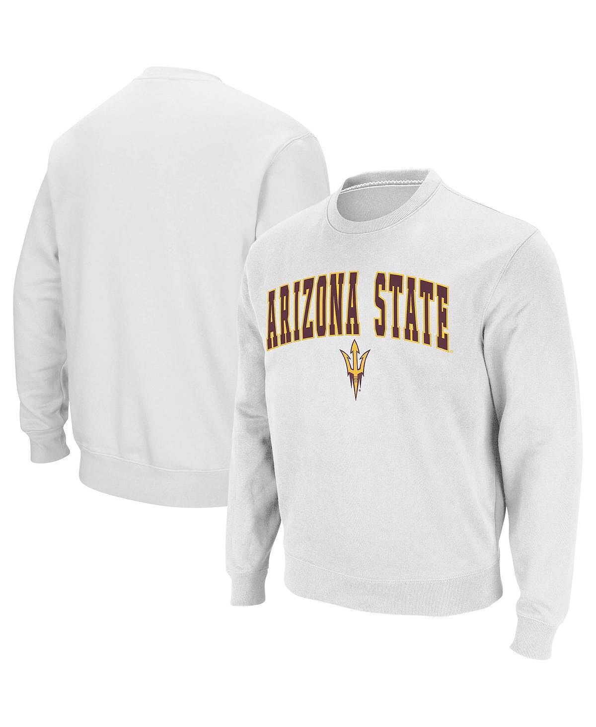 

Мужская белая толстовка arizona state sun devils с аркой и логотипом с круглым вырезом Colosseum, белый