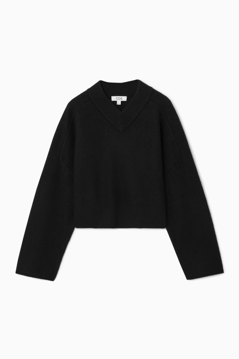 

Свитер укороченный COS Cropped Wool, черный