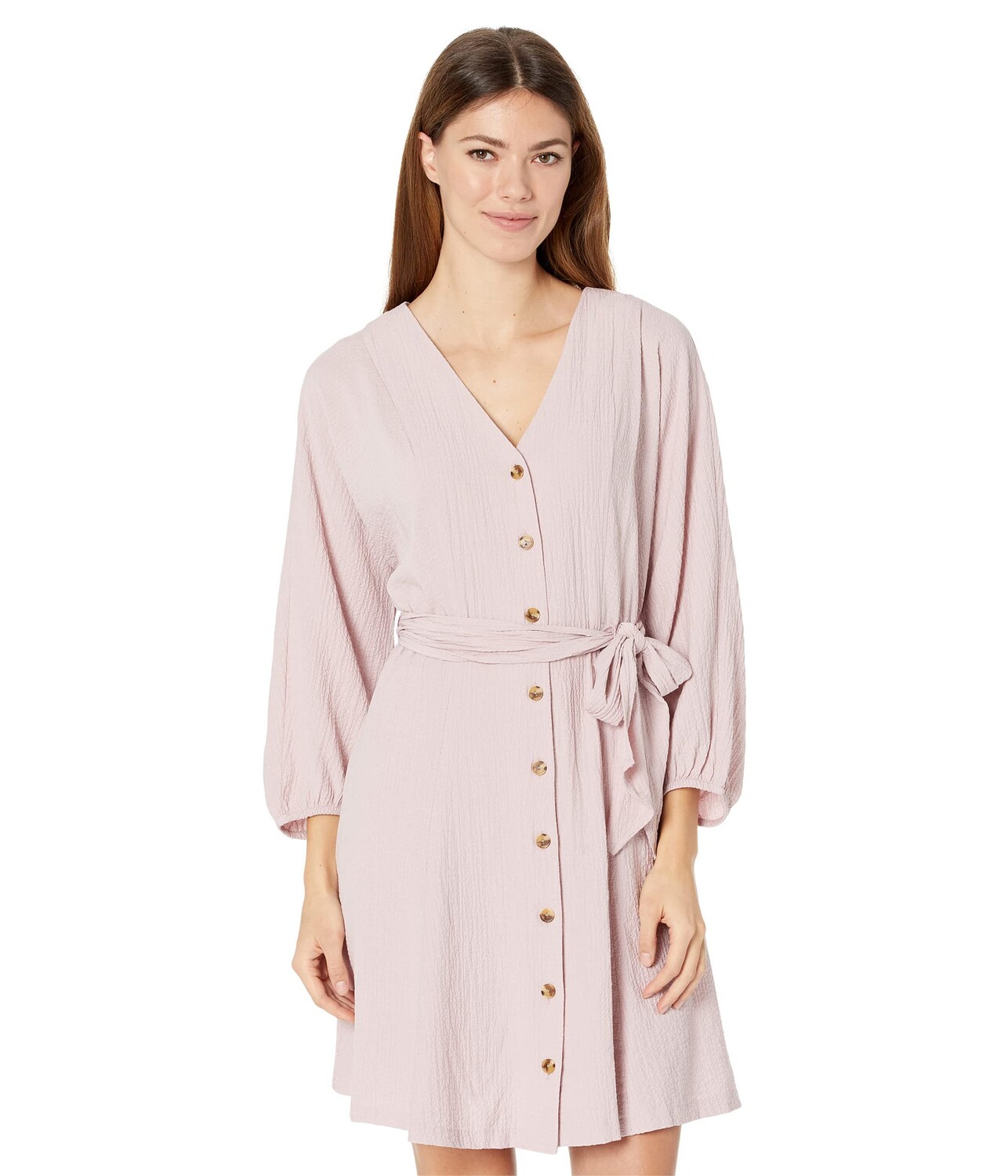 

Платье Calvin Klein, Short Dress with Front Buttons and Tie Waist