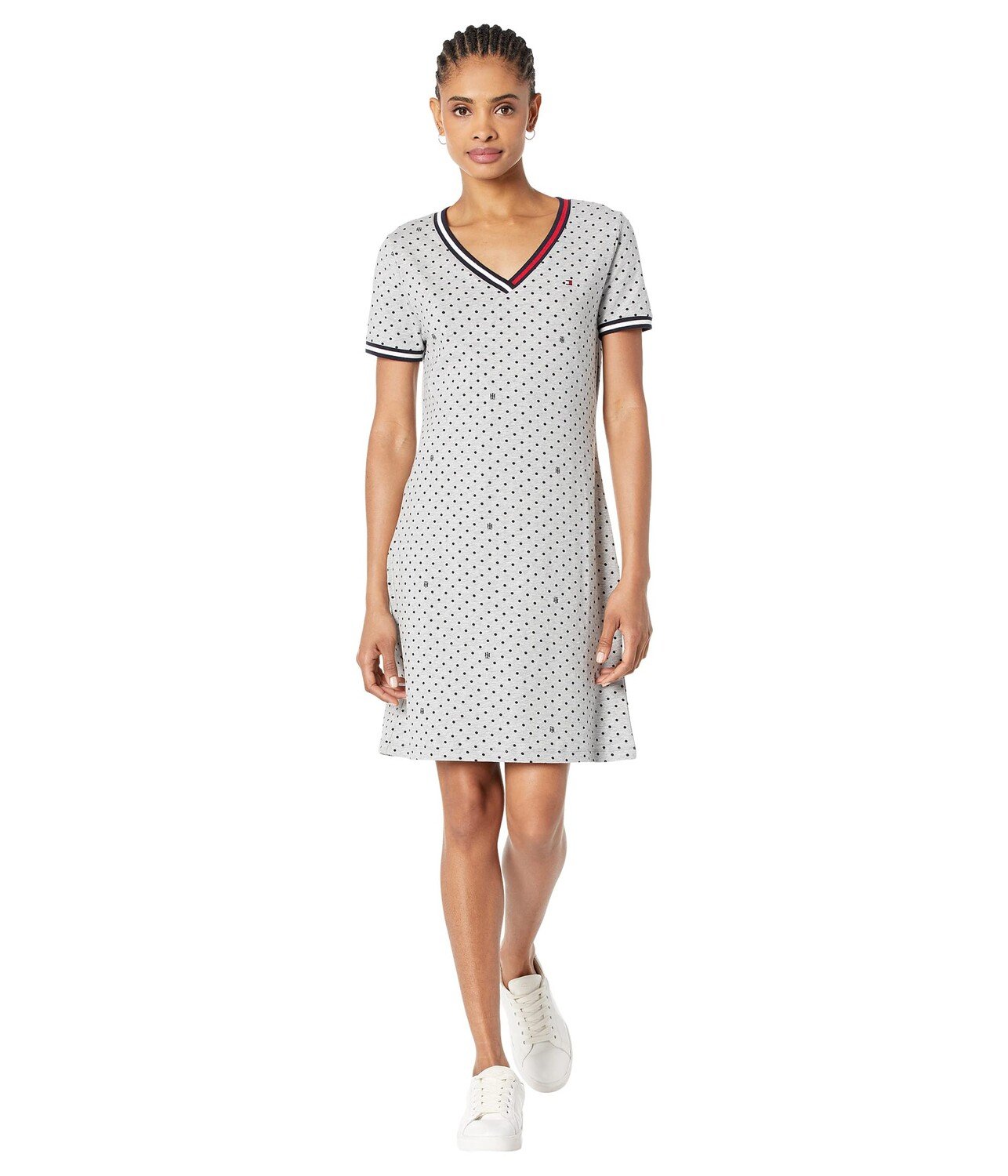 

Платье Tommy Hilfiger, Monogram Dot Print T-Shirt Dress