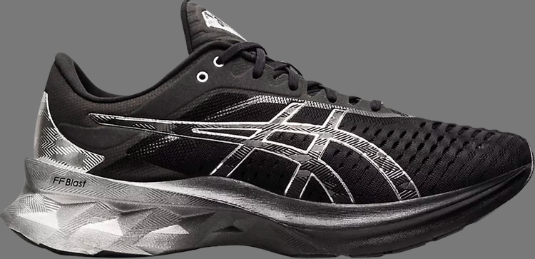 Кроссовки novablast 'black pure silver' Asics, черный - фото