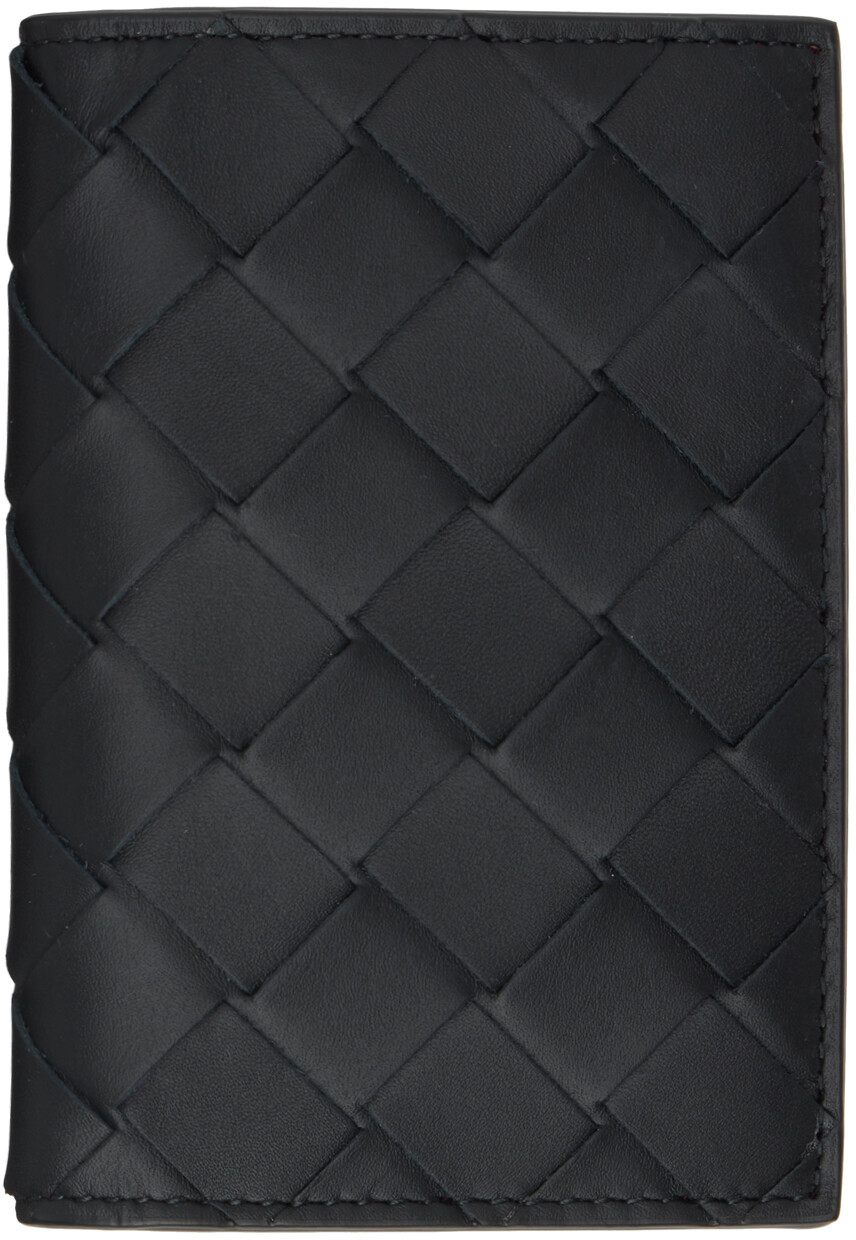 

Черно-красная визитница с клапаном Bottega Veneta