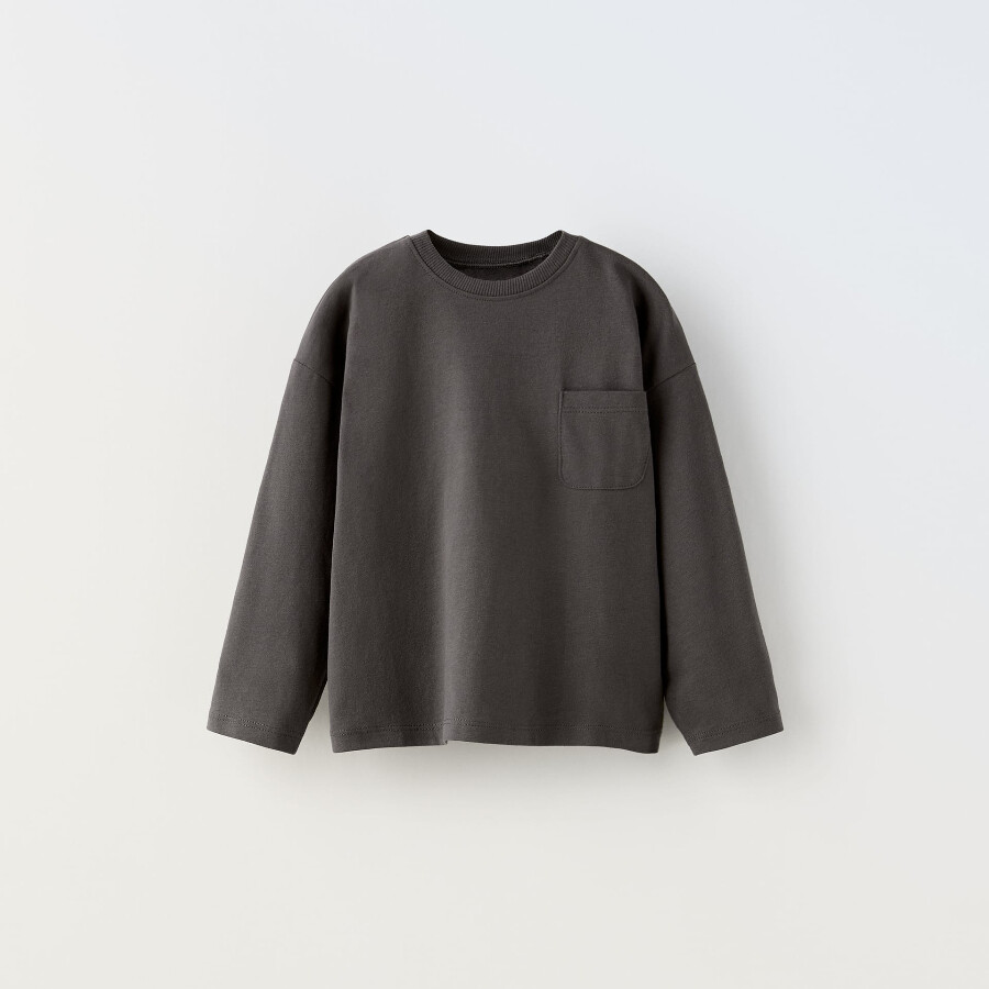 

Лонгслив для девочки Zara, антрацитово-серый