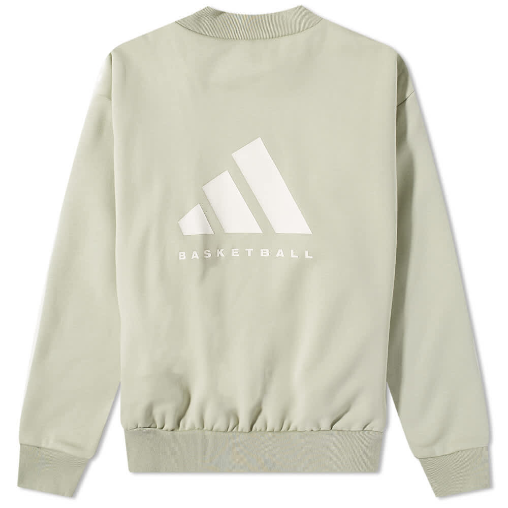 

Толстовка Adidas Basketball Back Logo Crew Sweat, светло-зеленый, Серый