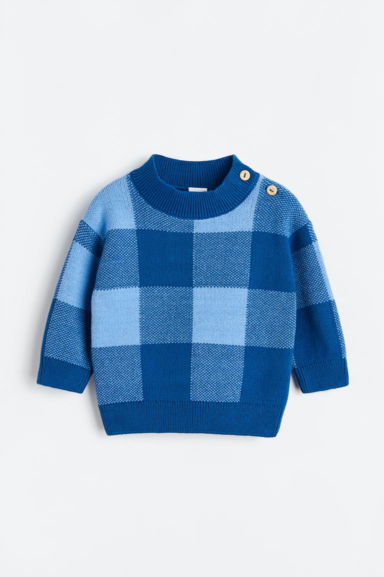 Клетчатый свитер H&M, синий/клетчатый