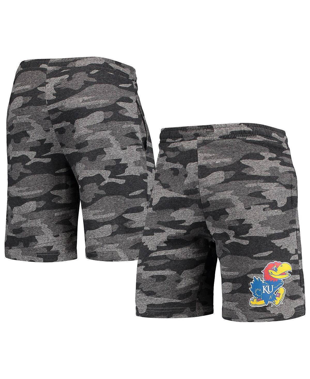 Мужские темно-серые шорты kansas jayhawks camo backup terry jam lounge shorts Concepts Sport, мульти