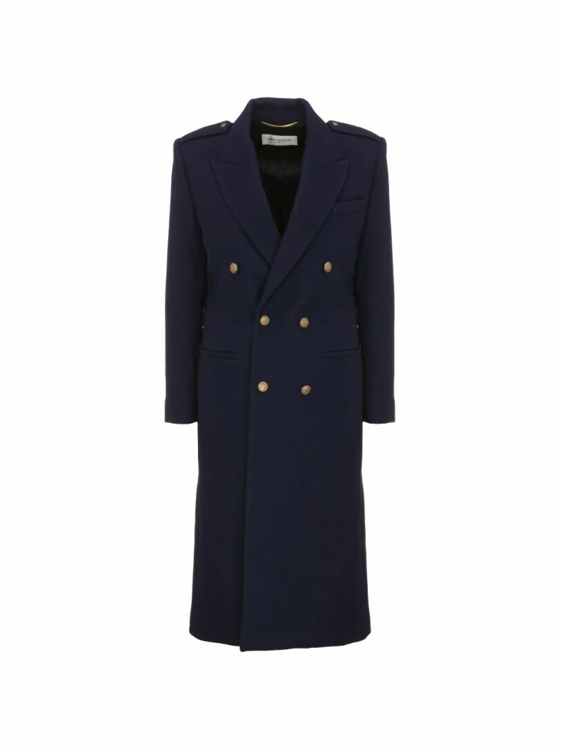 

Двубортное пальто Saint Laurent