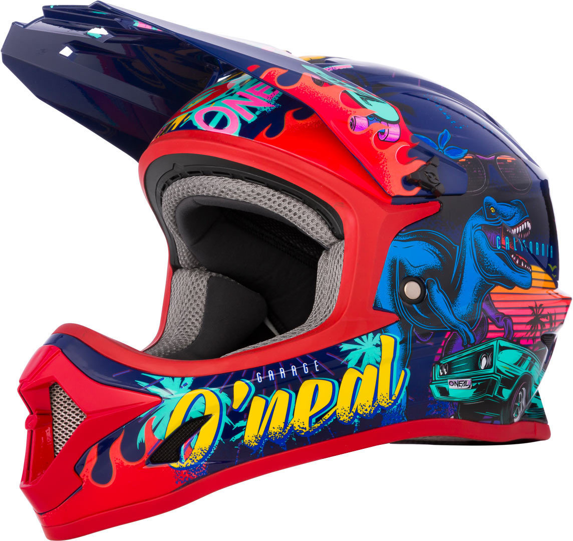 Шлем Oneal 1Series Rex молодежный для мотокросса, красный/синий