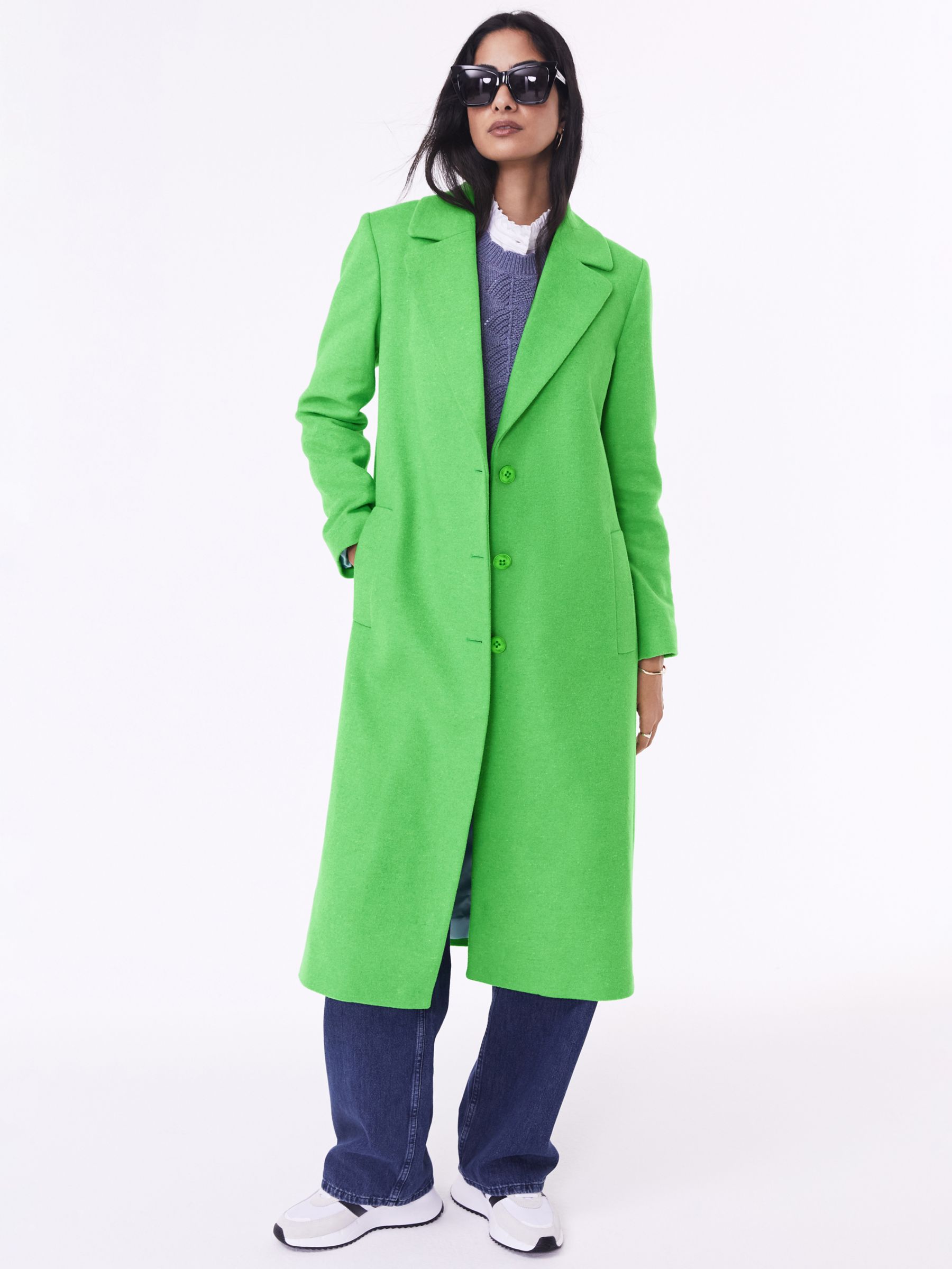 Пальто Emanuela из переработанной шерстяной смеси Baukjen, зеленый