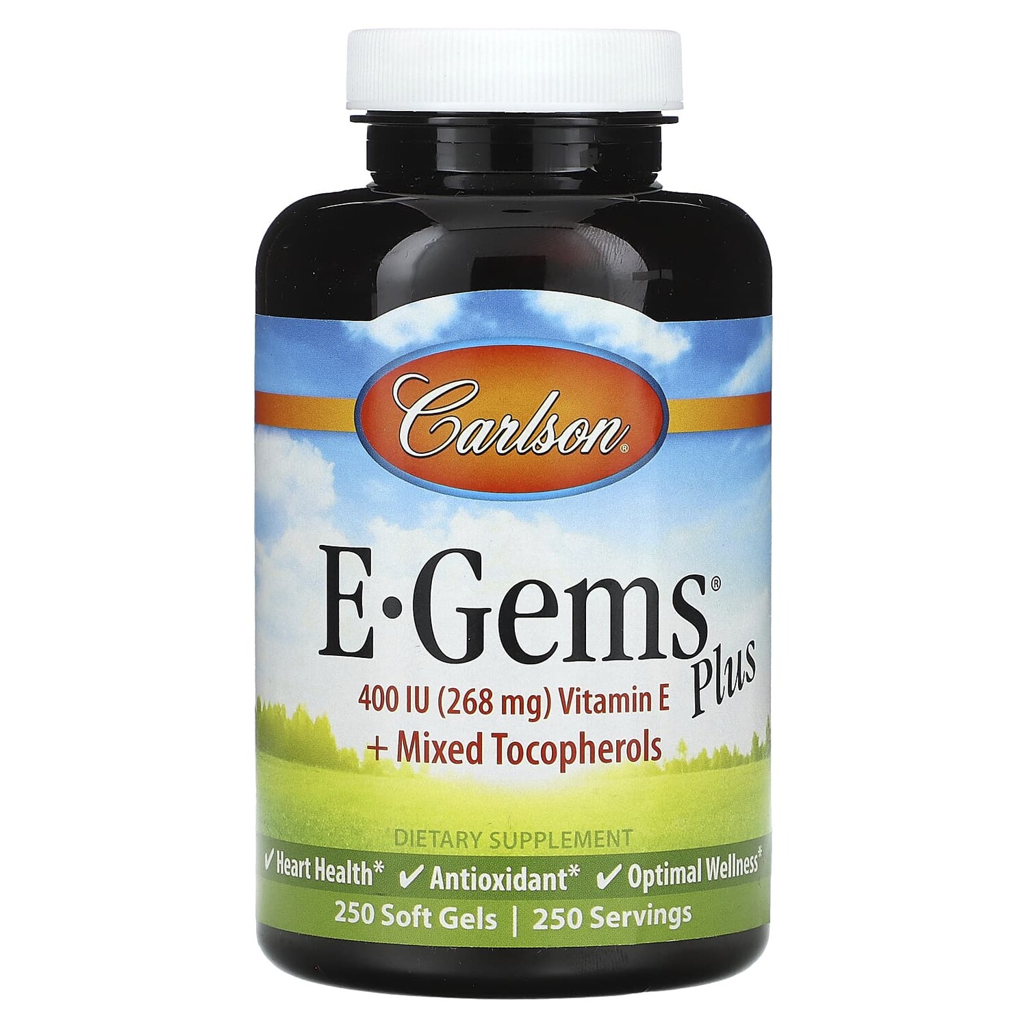 

E-Gems Plus, 268 мг (400 МЕ), 250 мягких таблеток, Carlson