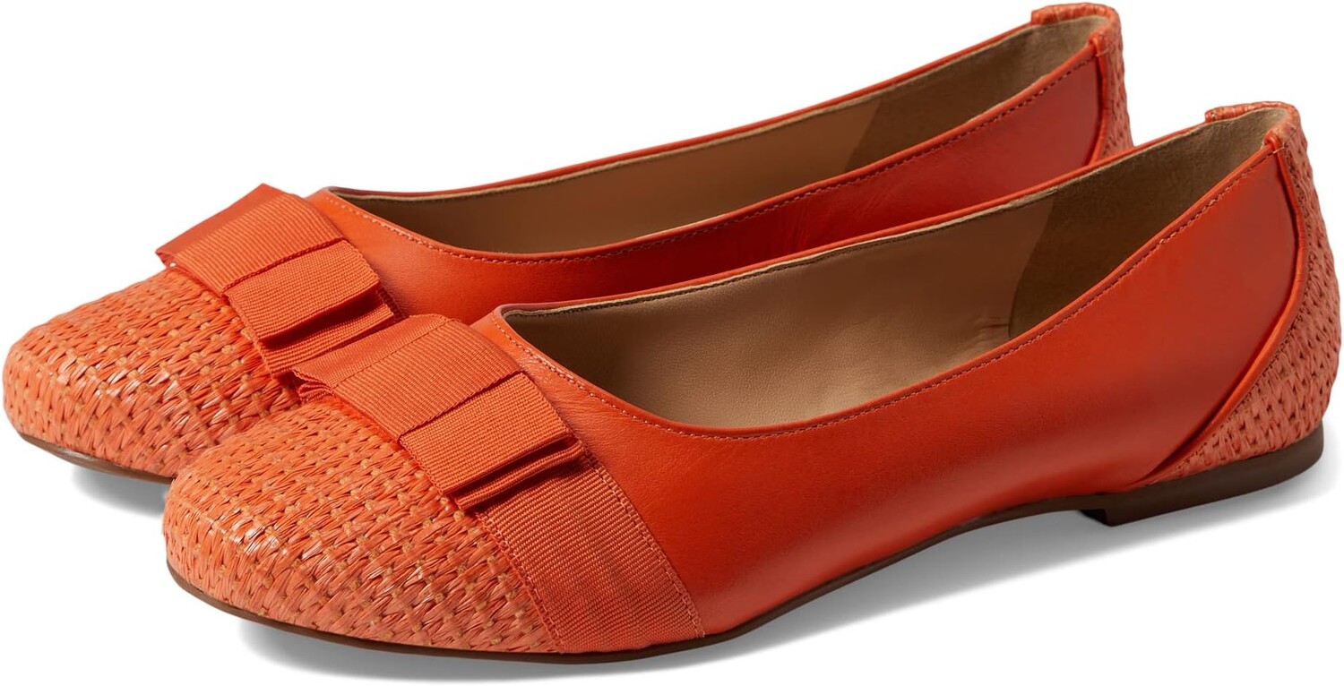 

Балетки Layla French Sole, цвет Orange Nappa/Raffia