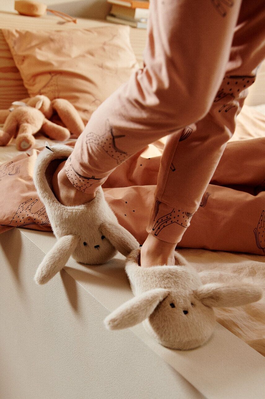 

Детские тапочки Liewood Aviaja Rabbit Slippers, бежевый