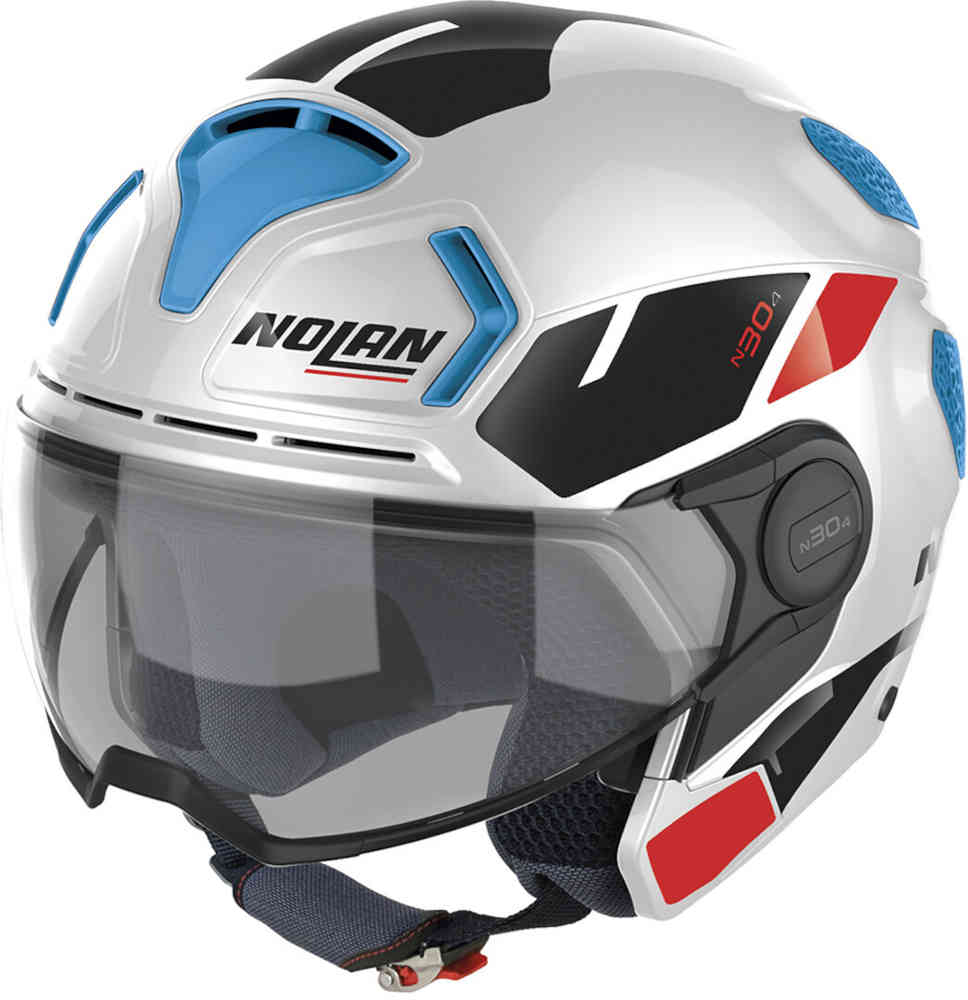 Реактивный шлем N30-4 T Blazer Nolan, белый/синий/красный комоды leset нолан 4