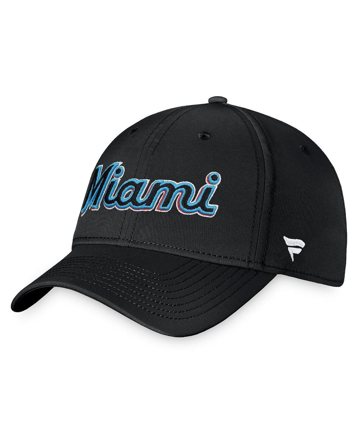 

Мужская черная фирменная кепка Miami Marlins Core Flex Fanatics