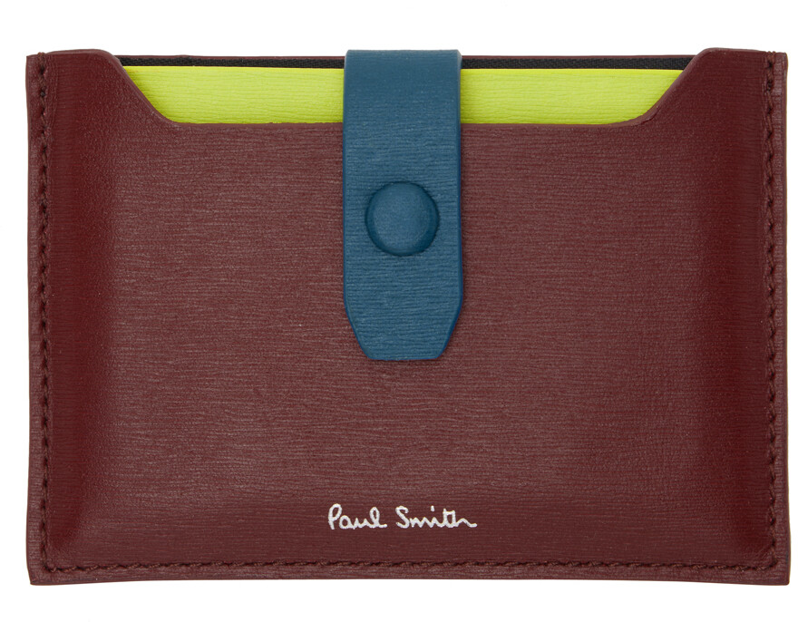 

Красный выдвижной держатель для карт Paul Smith