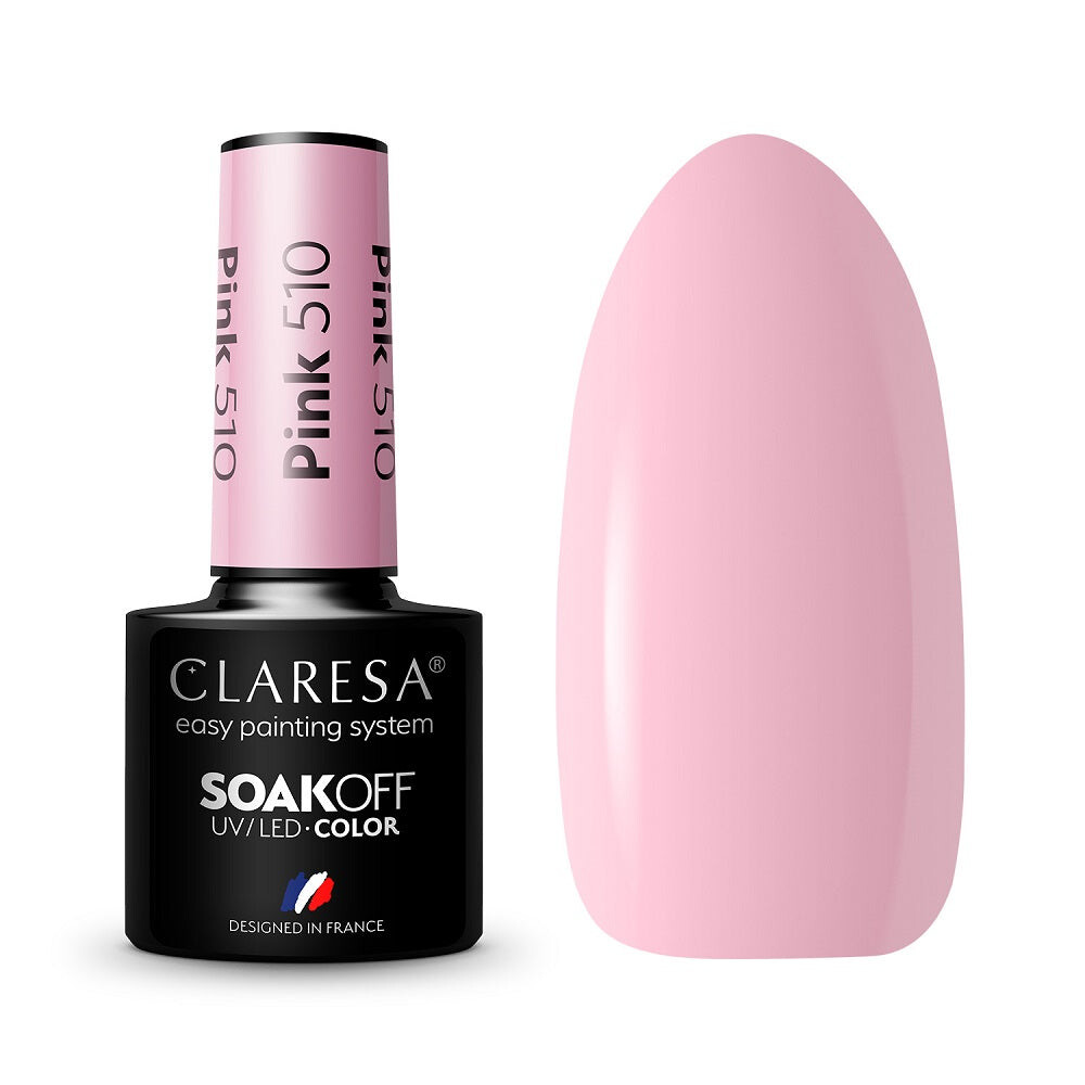 

Claresa Гибридный лак Soak Off UV/LED Розовый 510 5г