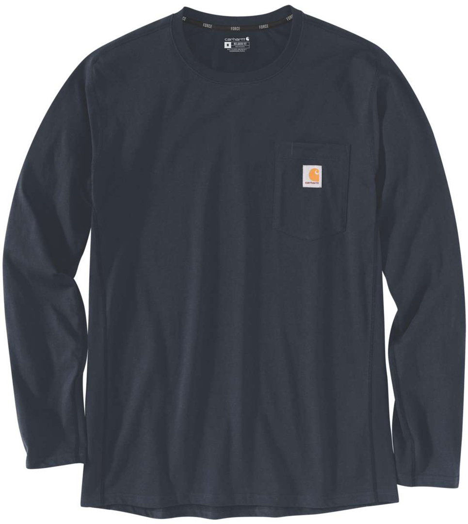 Рубашка с длинным рукавом Carhartt Force Flex Pocket, темно-синий рубашка с длинным рукавом carhartt force flex pocket темно серый
