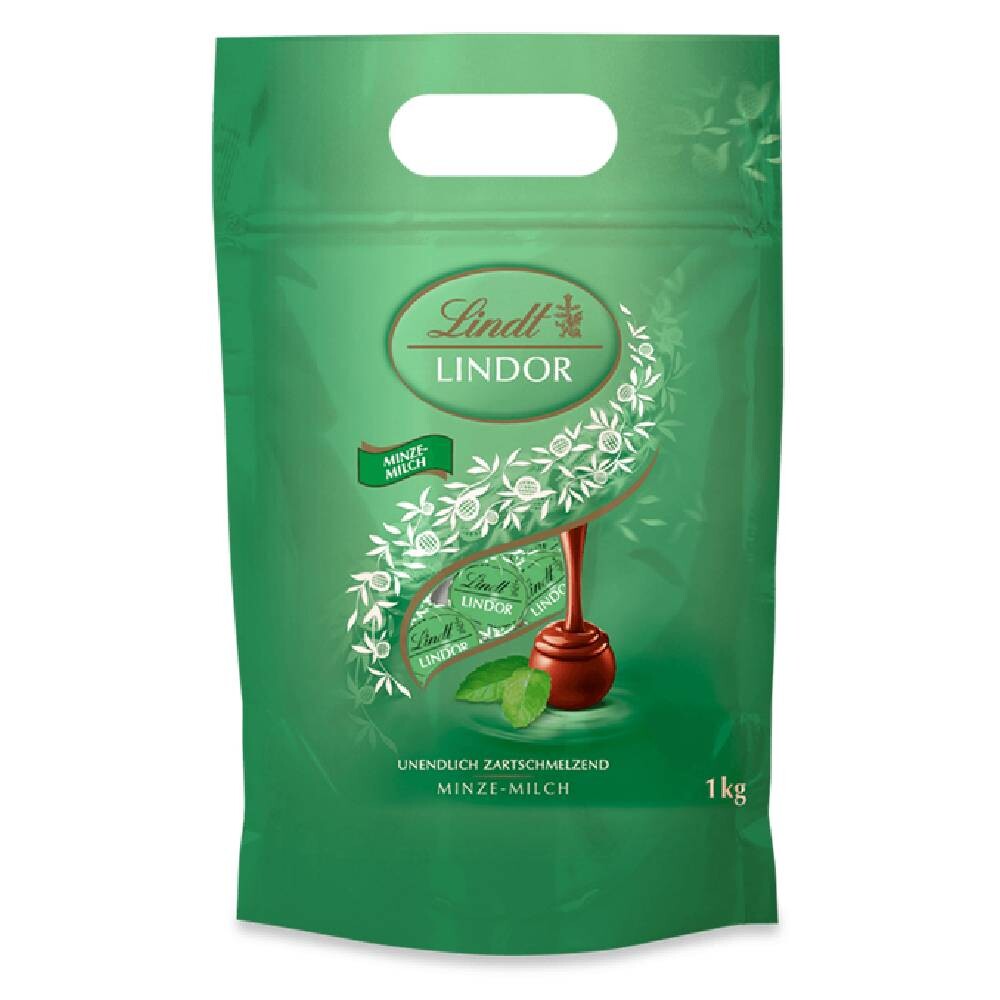 

Конфеты Lindt Lindor Kugel Beutel, мятный, 1000г