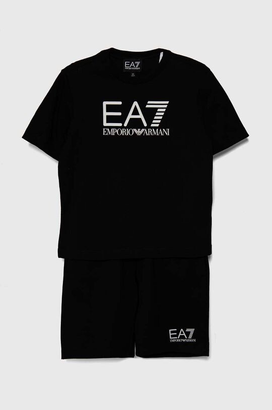 

Детский шерстяной комплект EA7 Emporio Armani, черный