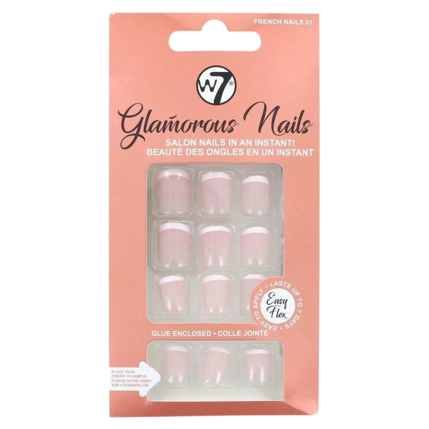 

W7 Glamorous Nails накладные ногти French Nail 01, 24 шт/уп.