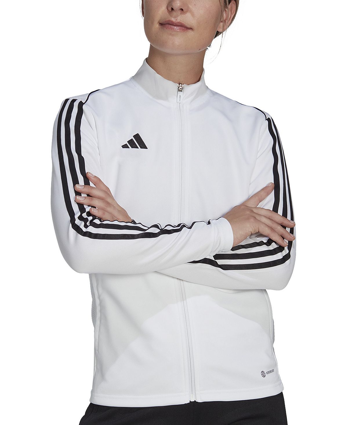 Женская спортивная куртка tiro 23 на молнии adidas, белый спортивная куртка tiro 23 adidas белый