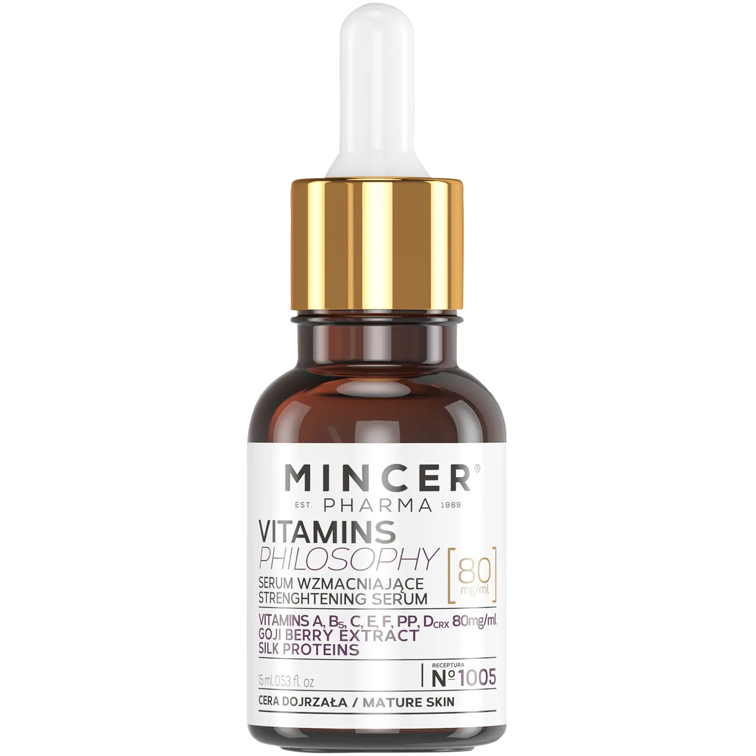 

Mincer Pharma Vitamins Philosophy укрепляющая сыворотка для лица и шеи, 15 мл