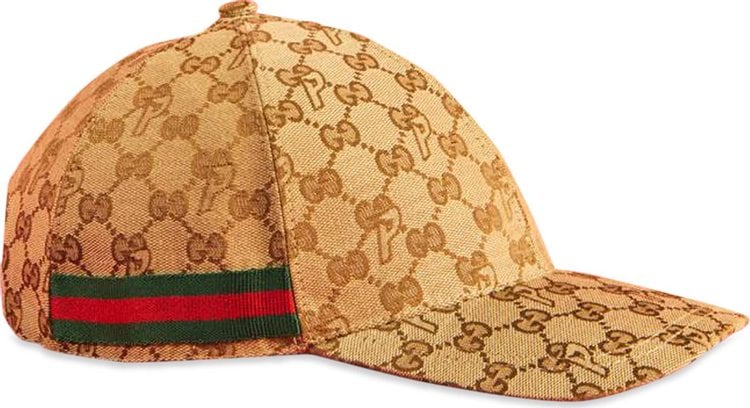 Бейсболка Gucci x Palace GG-P Canvas Baseball Hat Beige, бежевый - фото