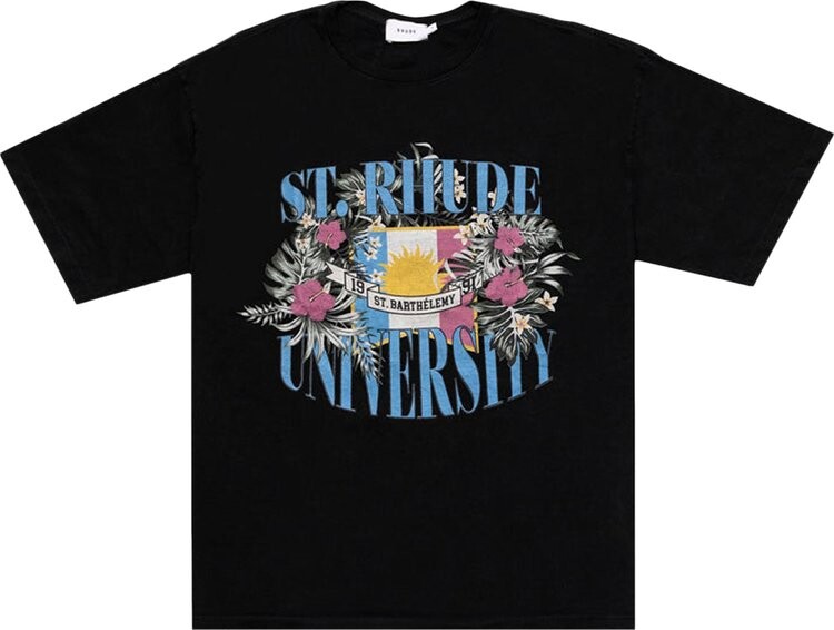 

Футболка Rhude St. Rhude University Tee 'Black', черный