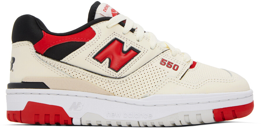 

Бежево-красные кроссовки 550 New Balance