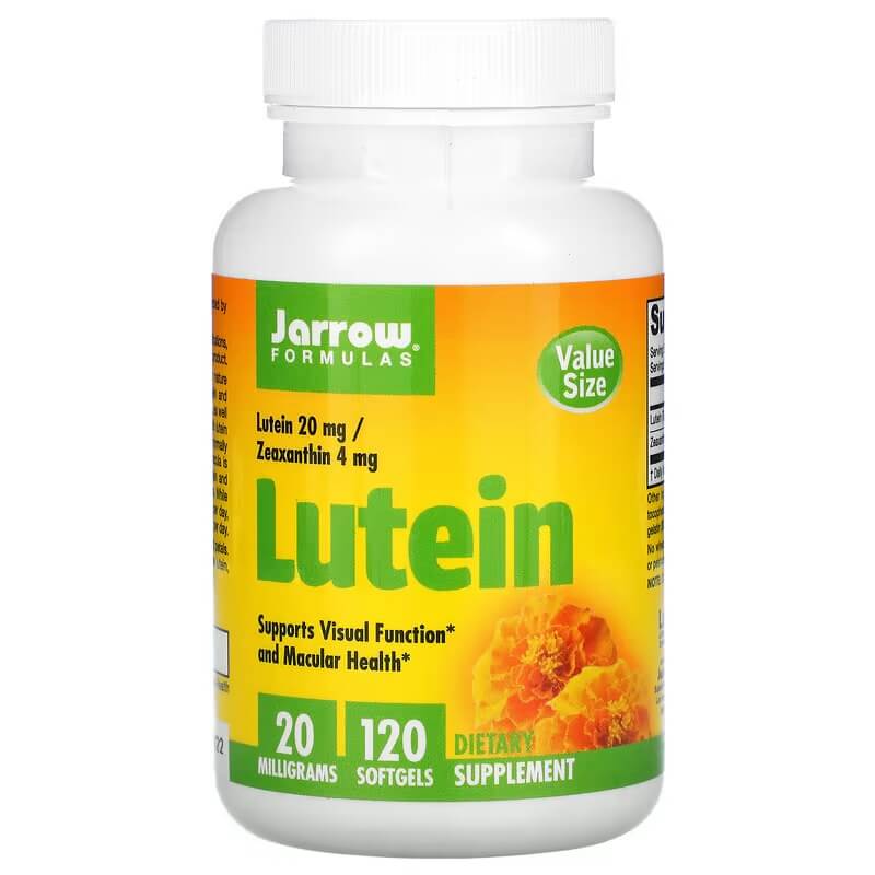 Лютеин Jarrow Formulas 20 мг, 120 капсул бад для поддержки зрения jarrow formulas лютеин 10 мг ликопин 10 мг в капсулах 60 шт