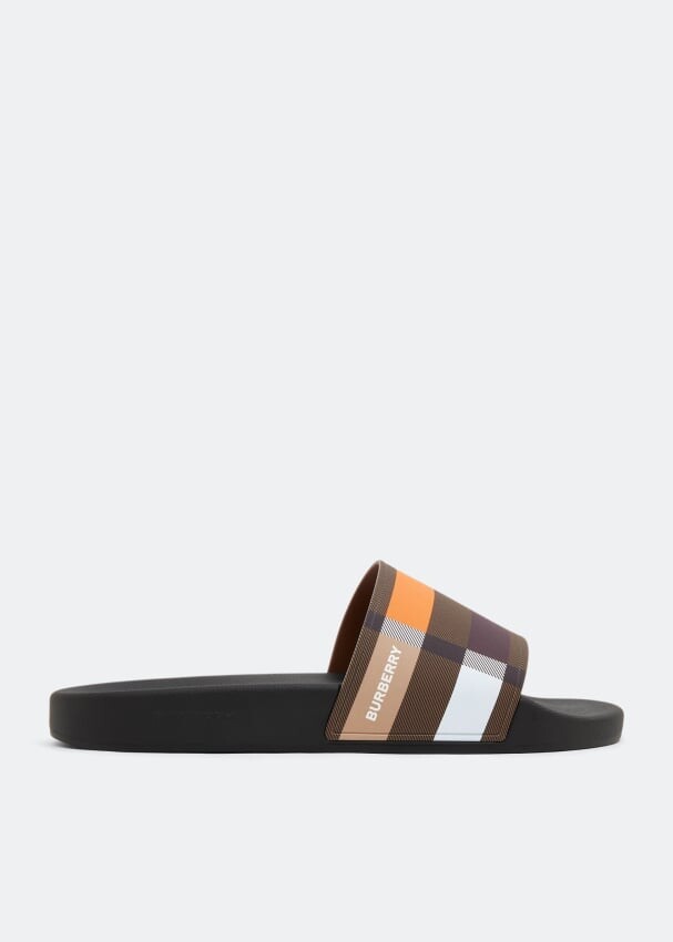 

Шлепанцы BURBERRY Furley slides, разноцветный