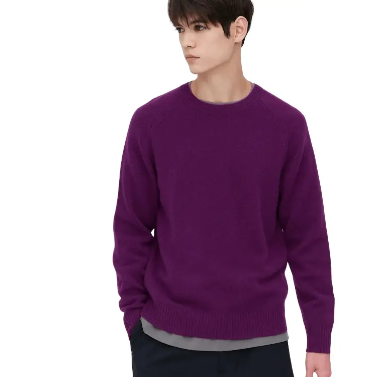 

Джемпер Uniqlo Premium Lambswool Crew Neck, фиолетовый