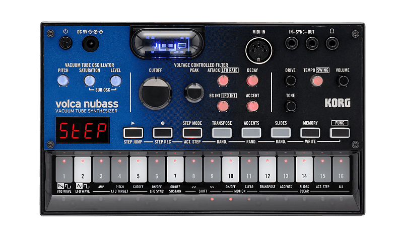 Korg Volca Nubass Ламповый синтезатор Volca Nubass Vacuum Tube Synthesizer kf25 nw25 equal tee 3 way t type flange adapter vacuum fitting pipe tube vacuum flanged tri clamp tube tee stainless steel 304