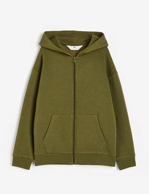 

Толстовка на молнии H&M Zip, темно-зеленый