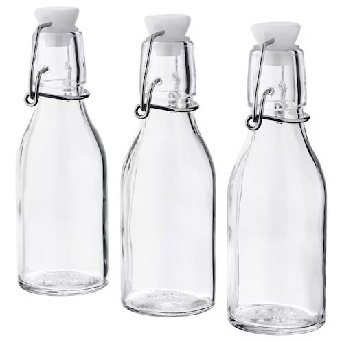 Набор бутылок с пробкой 3 штуки 150 мл Ikea Korken, прозрачный банки крышка для бутылки с напитком 4 шт многоразовая крышка для соды пива напитков защитная крышка быстрая доставка полезно