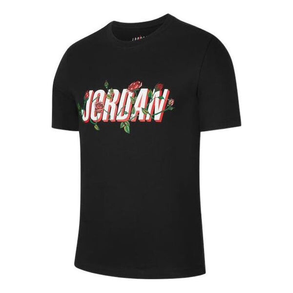

Футболка Jordan Logo Alphabet Printing Round Neck Pullover Short Sleeve Black, Черный