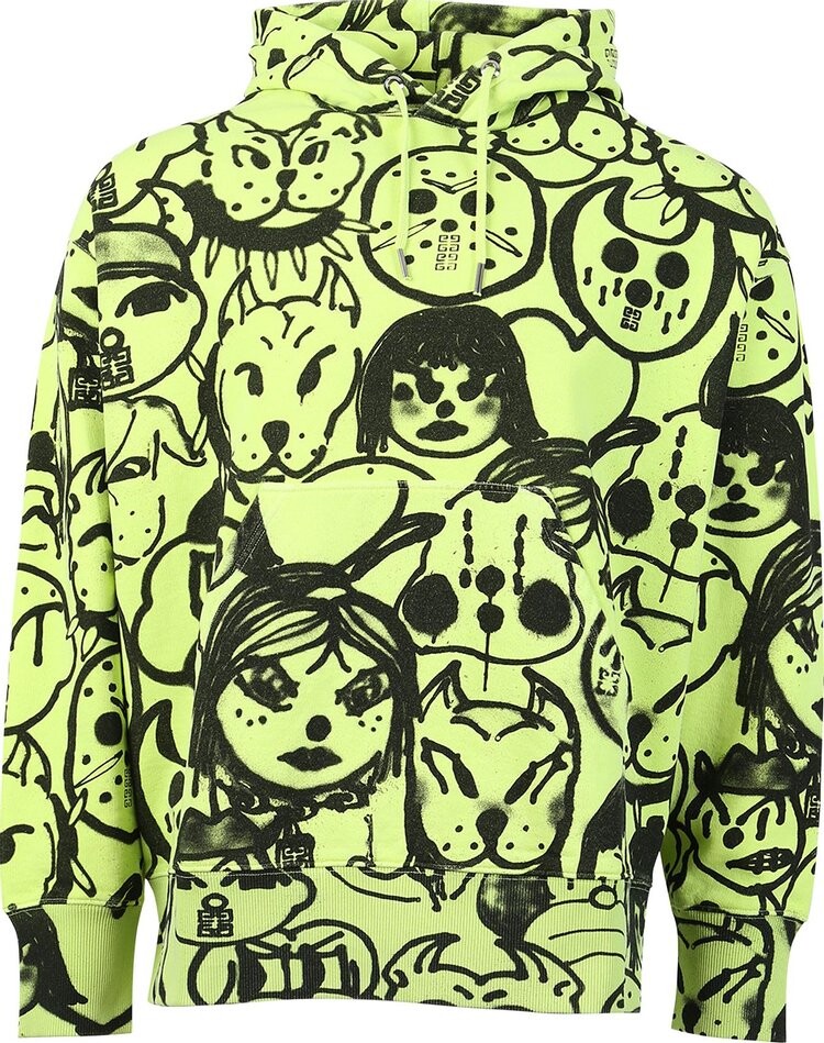 

Худи Givenchy Allover Family Oversized Hoodie 'Fluo Yellow', желтый