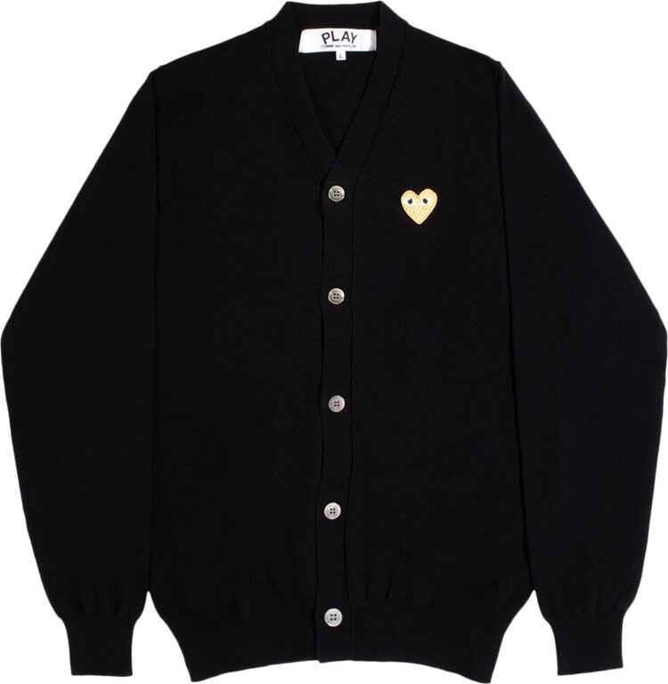 

Кардиган Comme des Garçons PLAY Heart Logo Cardigan 'Black', черный