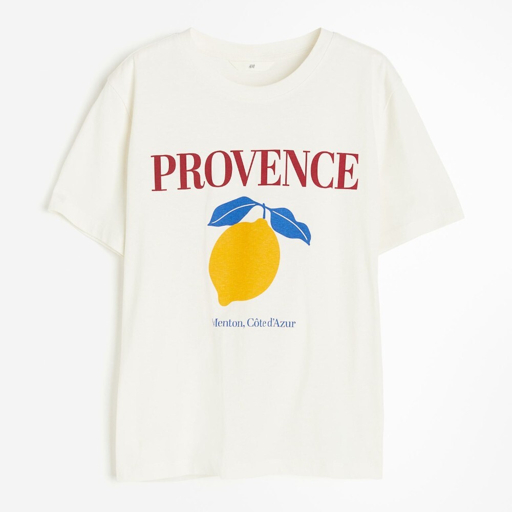 

Футболка H&M Cotton Provence, кремовый, Бежевый