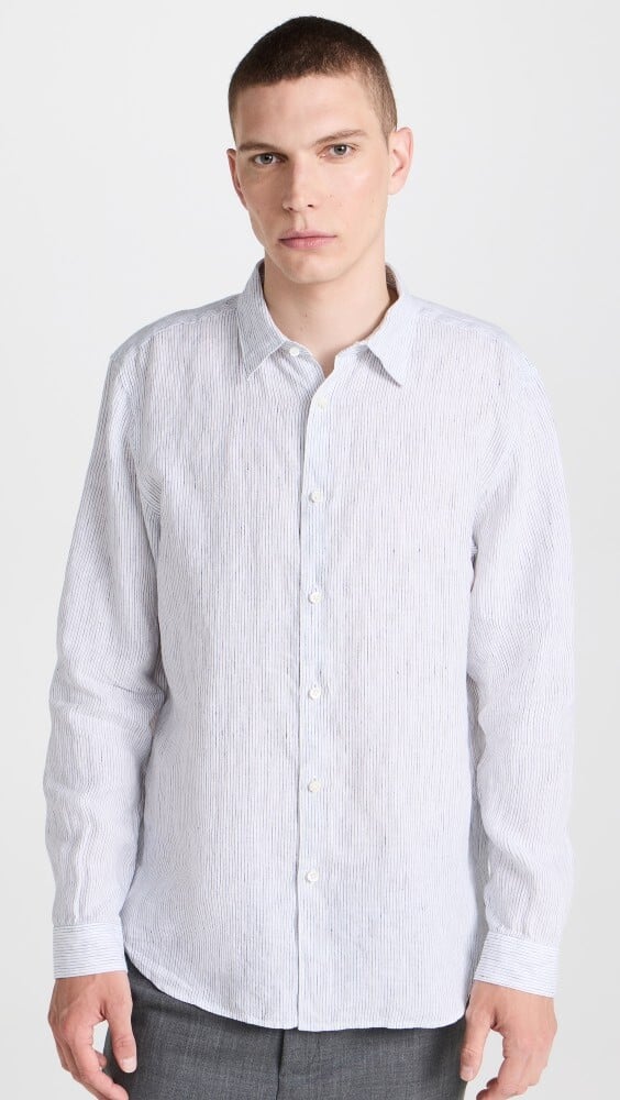 

Рубашка Theory Irving Relaxed Linen, белый