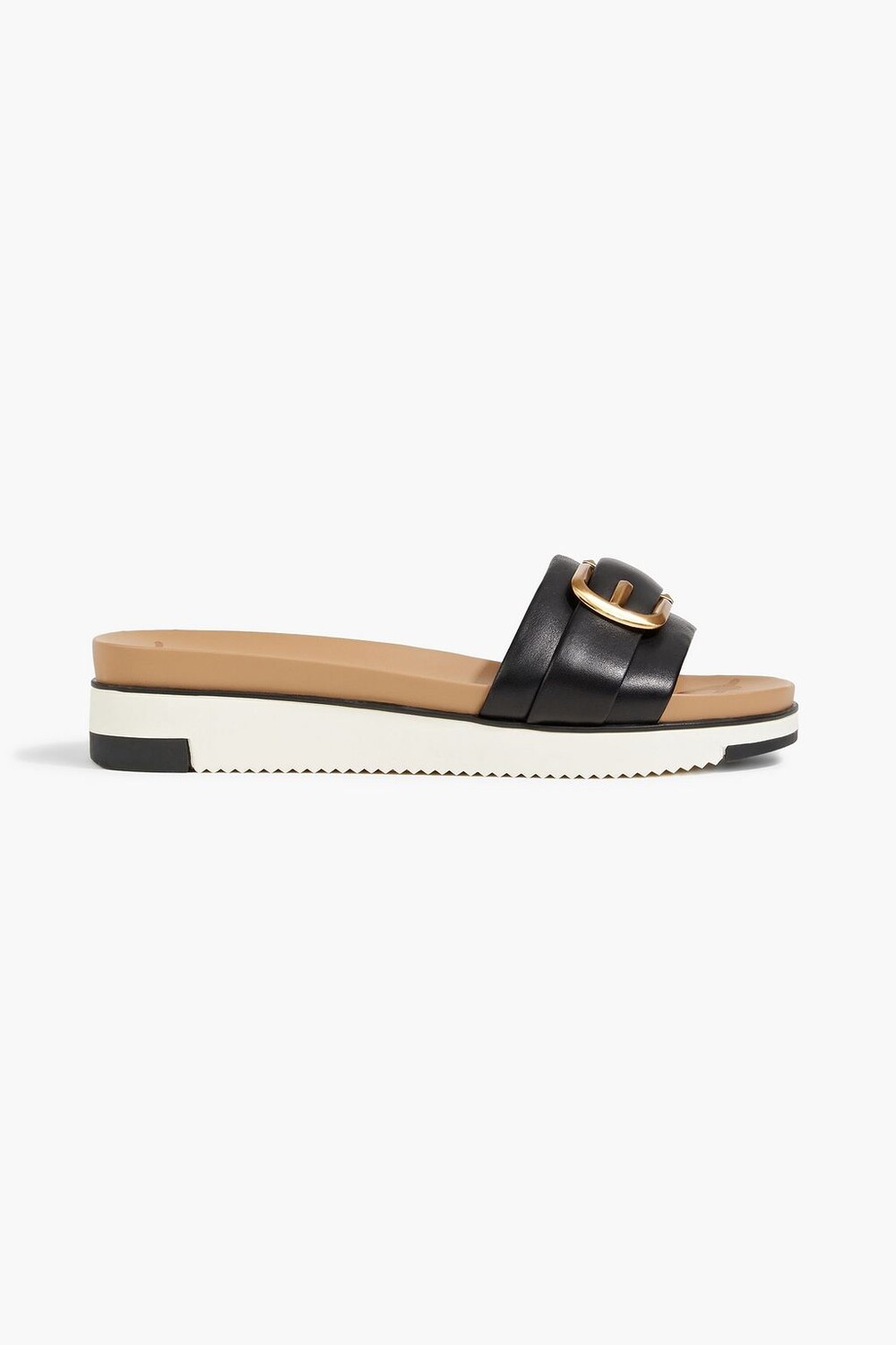 

Кожаные шлепанцы на платформе Amelia с декором SAM EDELMAN, черный