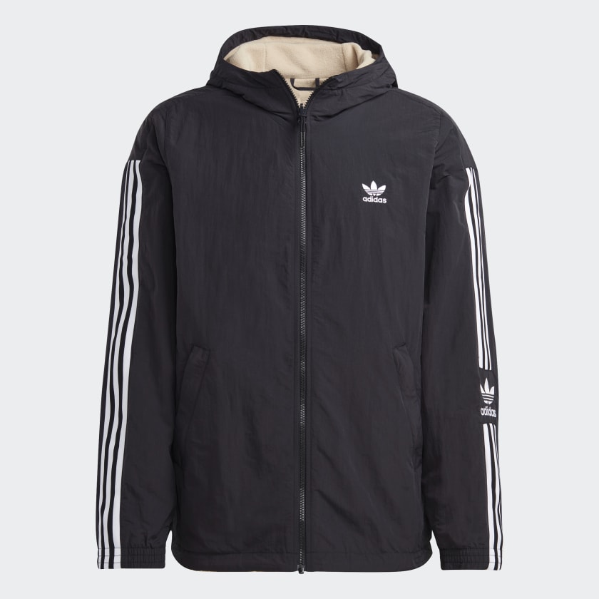 Куртка adidas Reversible Polar Fleece, черный/бежевый/белый