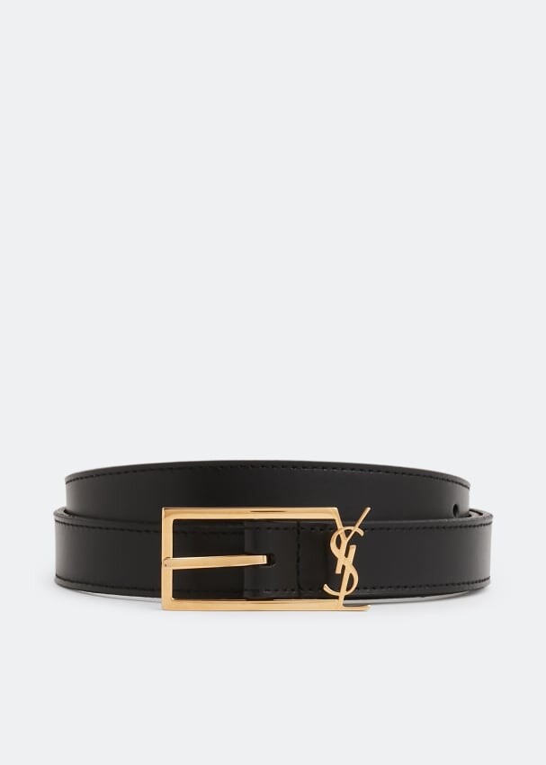 

Ремень SAINT LAURENT Cassandre belt, черный